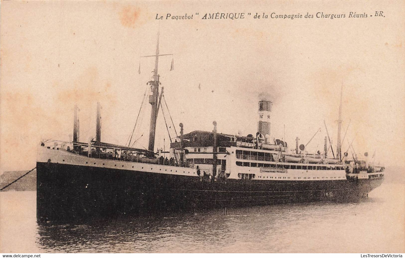 CPA Bateau - Paquebot Amérique De La Compagnie Des Chargeurs Réunis - Bloc Freres Editeur - Steamers