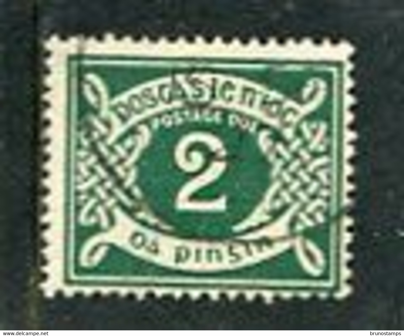 IRELAND/EIRE - 1925  POSTAGE DUE  2d  GREEN  SE WATERMARK  SIDEWAYS  FINE USED - Portomarken