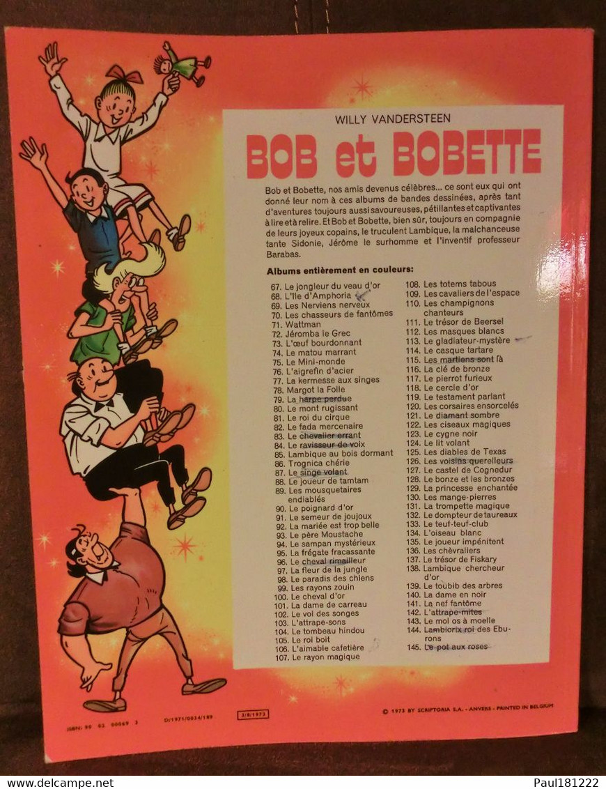 Bob Et Bobette, Le Chevalier Errant, 83, Vandersteen, Edition Erasme, 1973 - Suske En Wiske