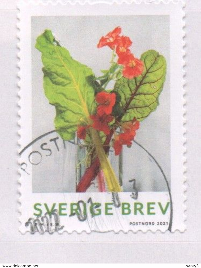 Zweden 2021 Yv 3363 Bloemen, Mooi Gestempeld - Usados