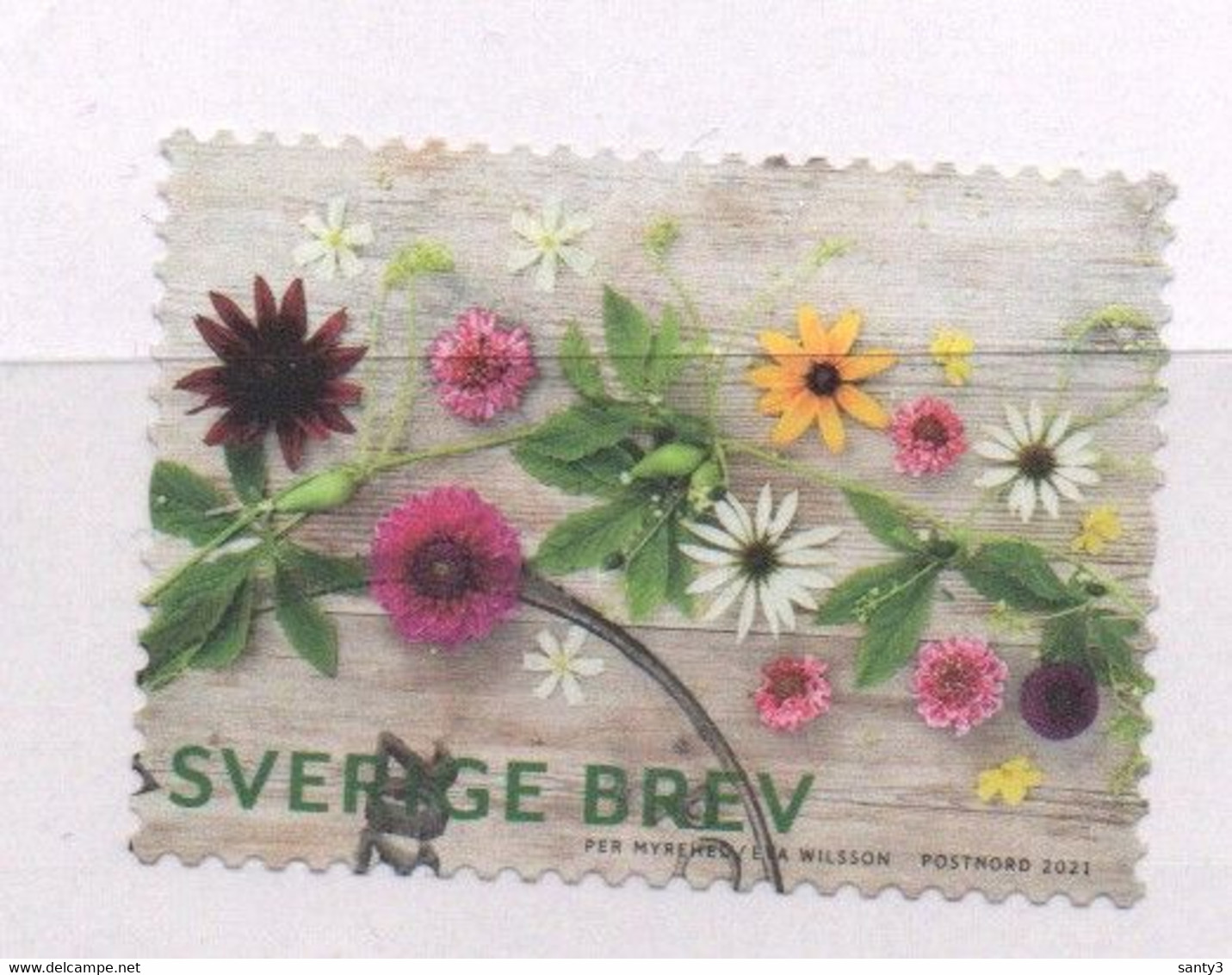 Zweden 2021 Yv 3360 Bloemen, Mooi Gestempeld - Used Stamps