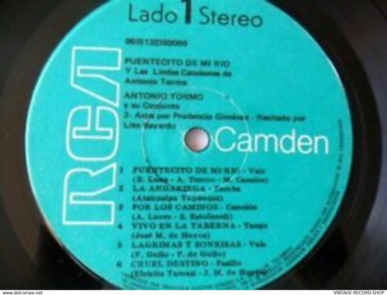 ANTONIO TORMO*PUENTECITO DE MI RIO-LA ANDARIEGA-POR LOS CAMINOS-UN PLACER-CAMDEN TANGO - Otros - Canción Española