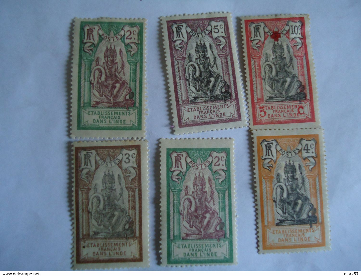 INDIA   FRANCE 6  MLN  STAMPS 1892 - Autres & Non Classés