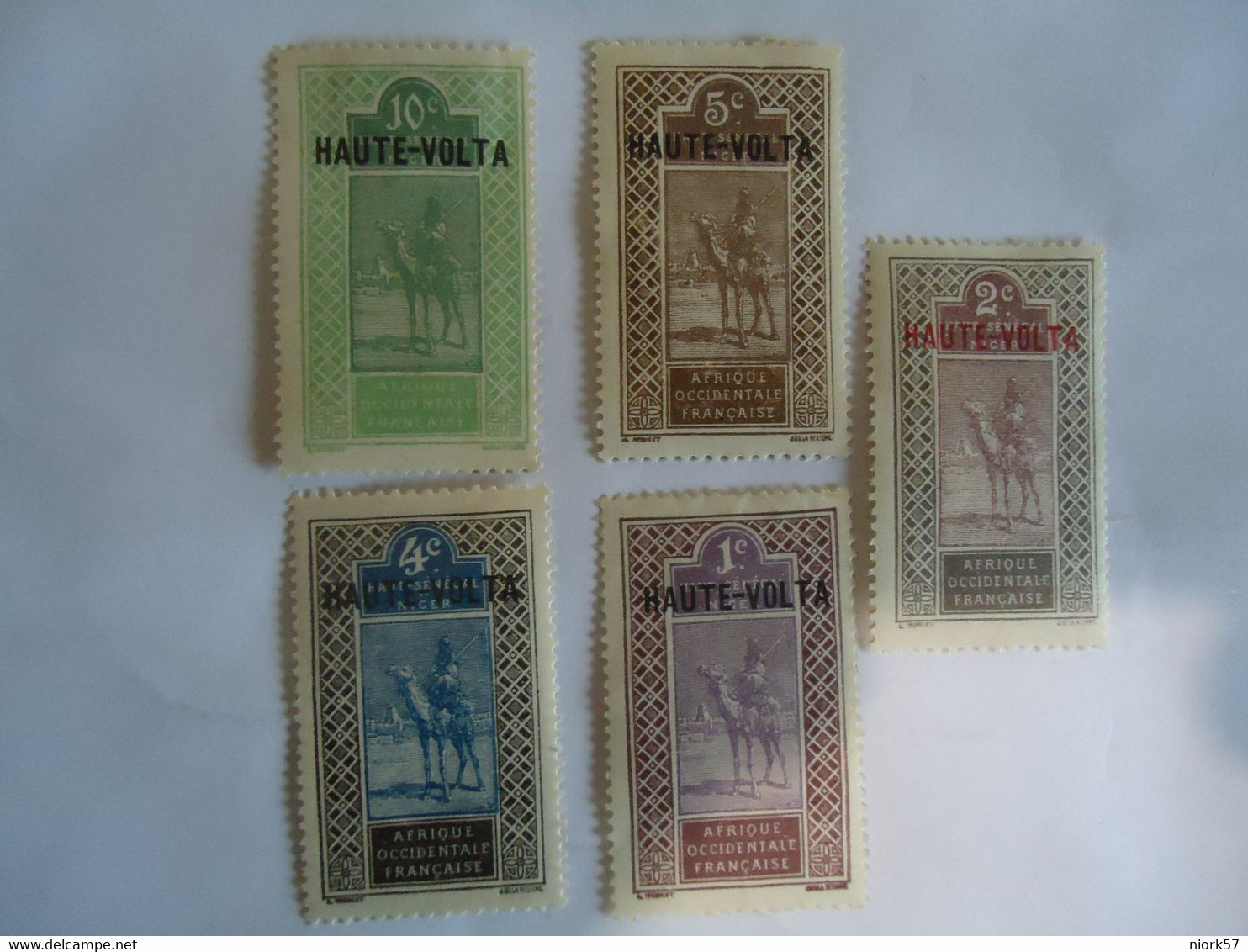 UPPER VOLTA   MLN  STAMPS 5 CAMELS 1920 OVERPRINT - Autres & Non Classés