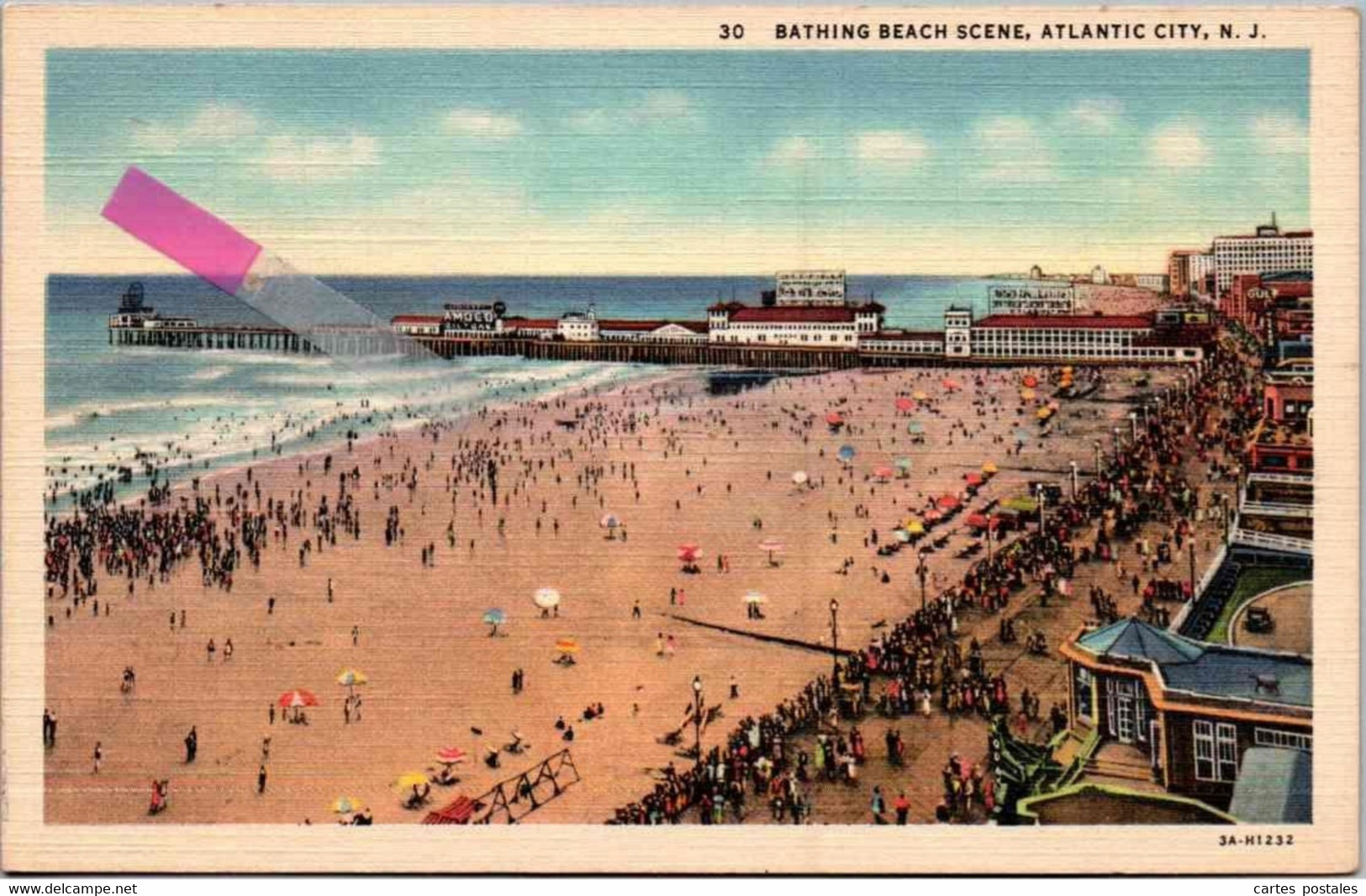 ATLANTIC CITY, New Jersey, USA, Bathing Beach Scene - Atlantic City