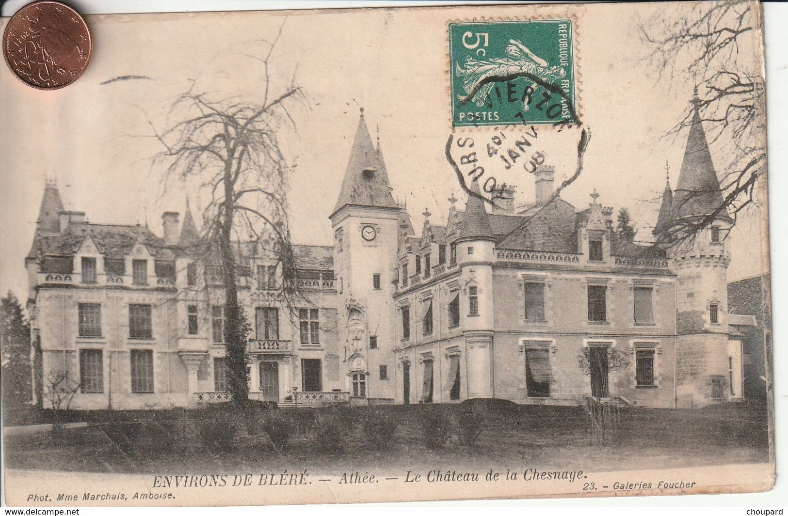 37 - Carte Postale Ancienne De  ENVIRONS DE BLERE   Le Chateau  De La Chesnaye - Bléré