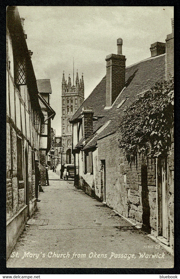 Ref 1578 - Early Postcard - St Mary's Church From Okens Passage Warwick - Warwickshire - Warwick