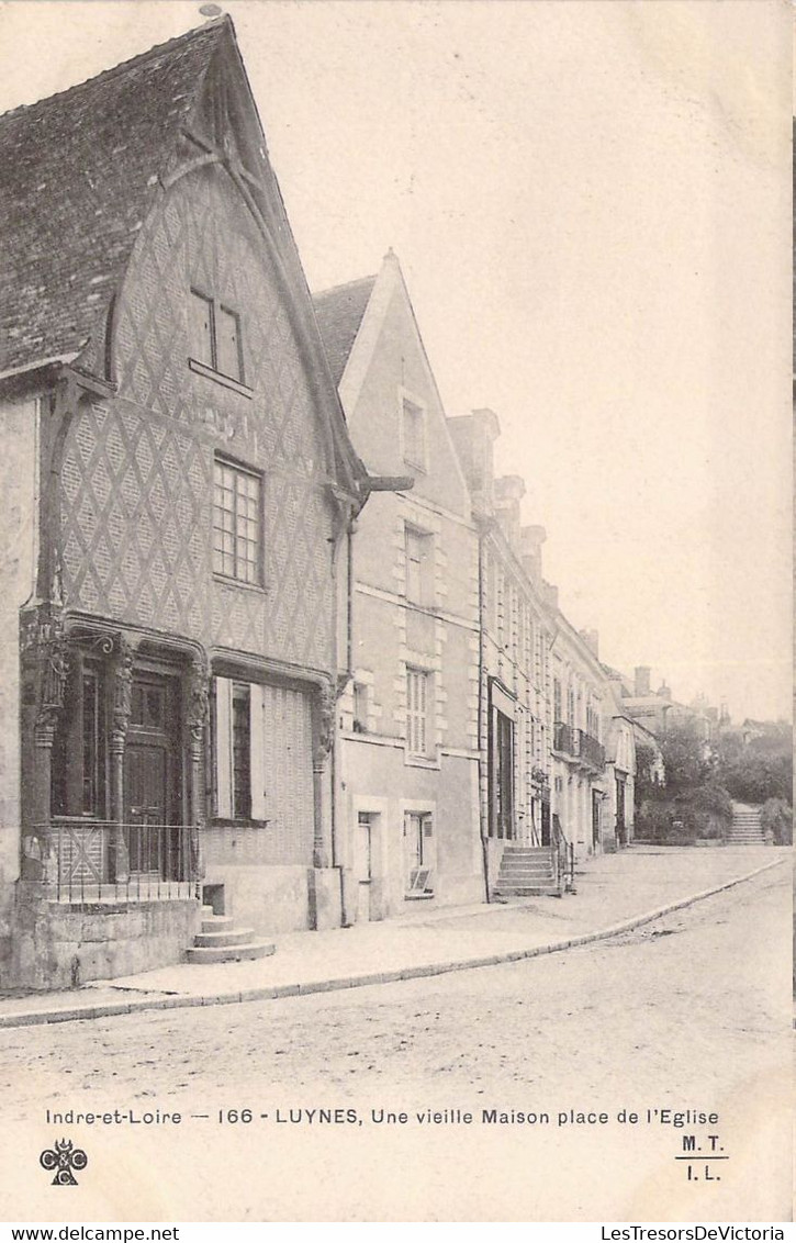 CPA France 37 - LUYNES - Une Vieille Maison Place De L'Eglise - MTIL - Dos Non Divisé - Luynes