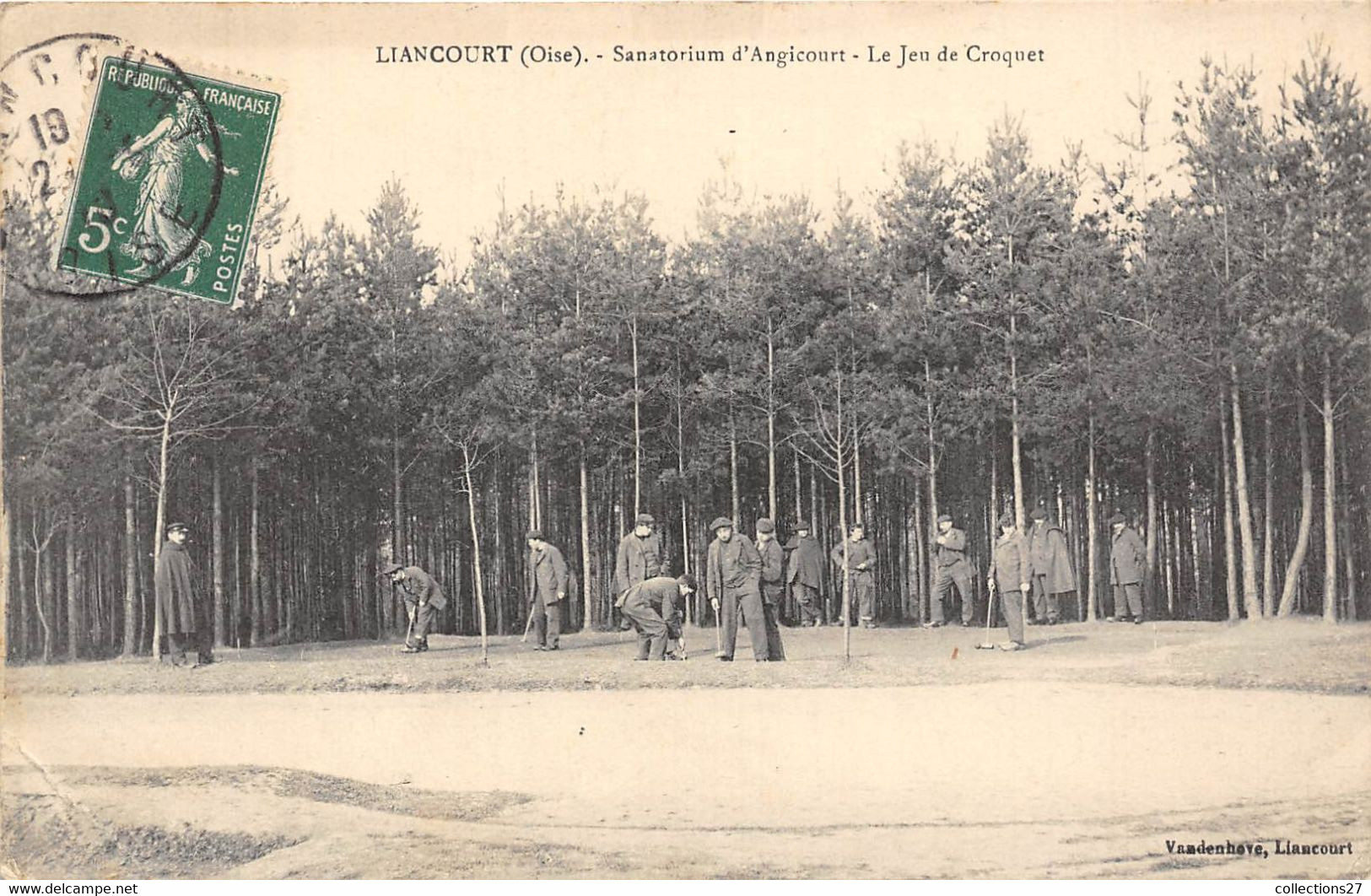 60-LIANCOURT-SANATORIUM D'ANGICOURT , LE JEU DE CROQUET - Liancourt