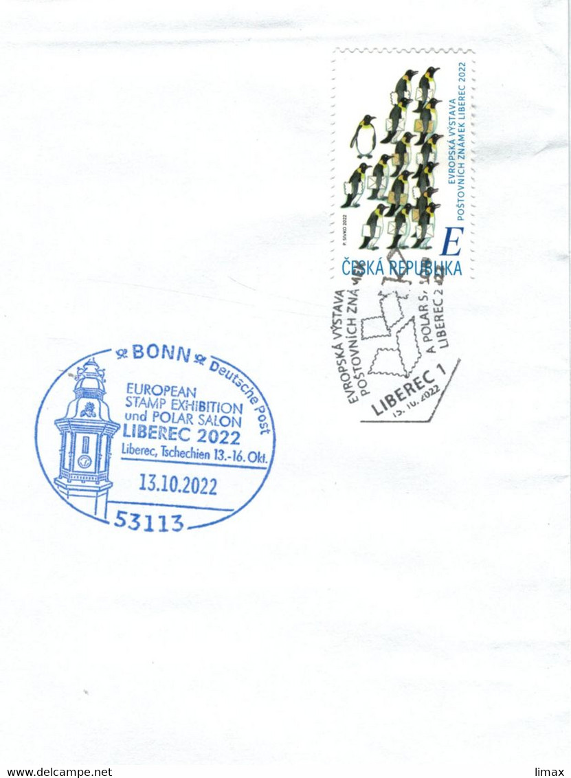 BST Liberec 2022 Pinguine Polar Salon 53113 - Storia Postale