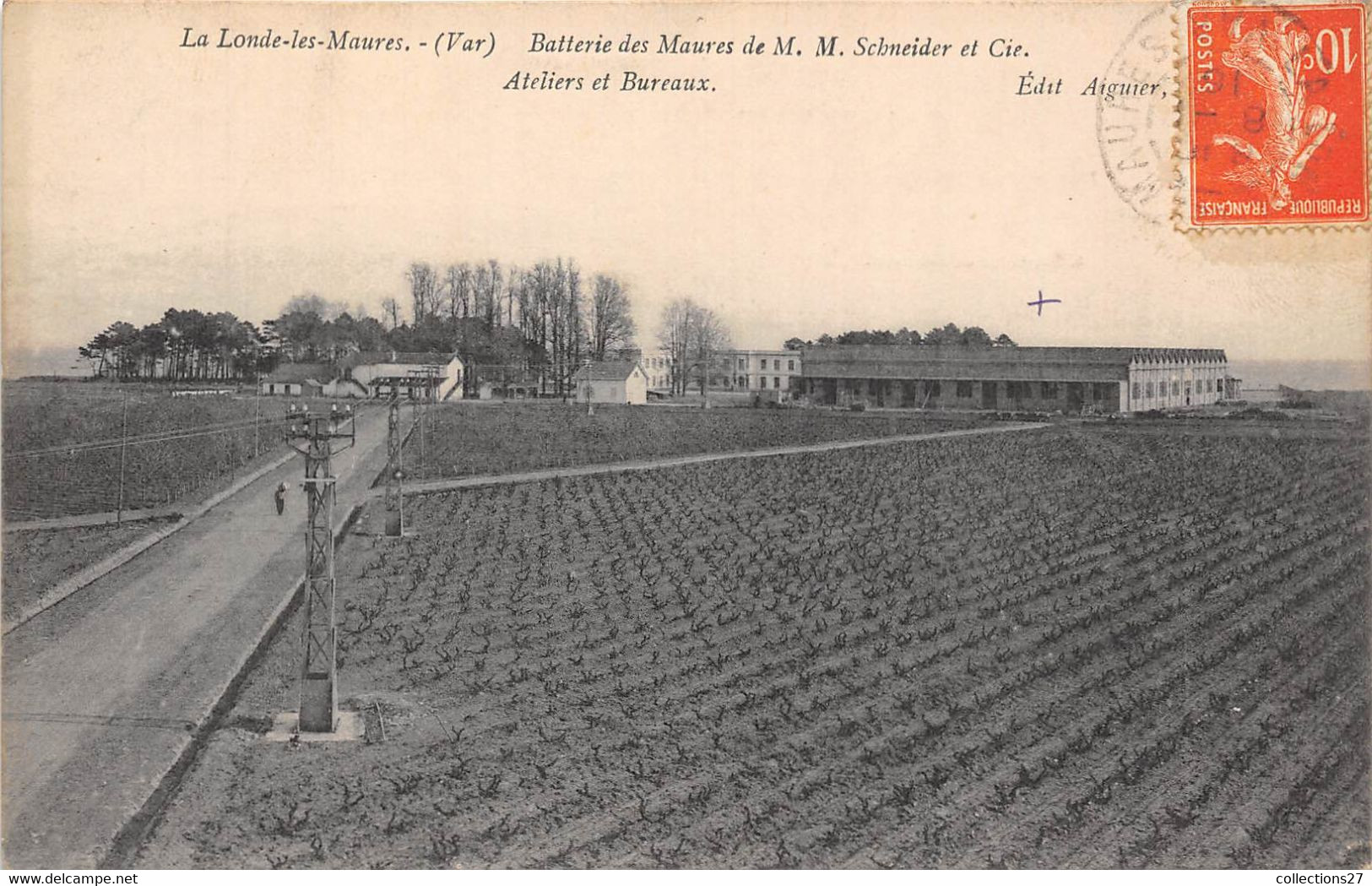 83-LA-LONDE-DES-MAURES- BATTERIE DES MAURES DE M. M SCHNEIDER ET Cie ATELIER ET BUREAUX - La Londe Les Maures