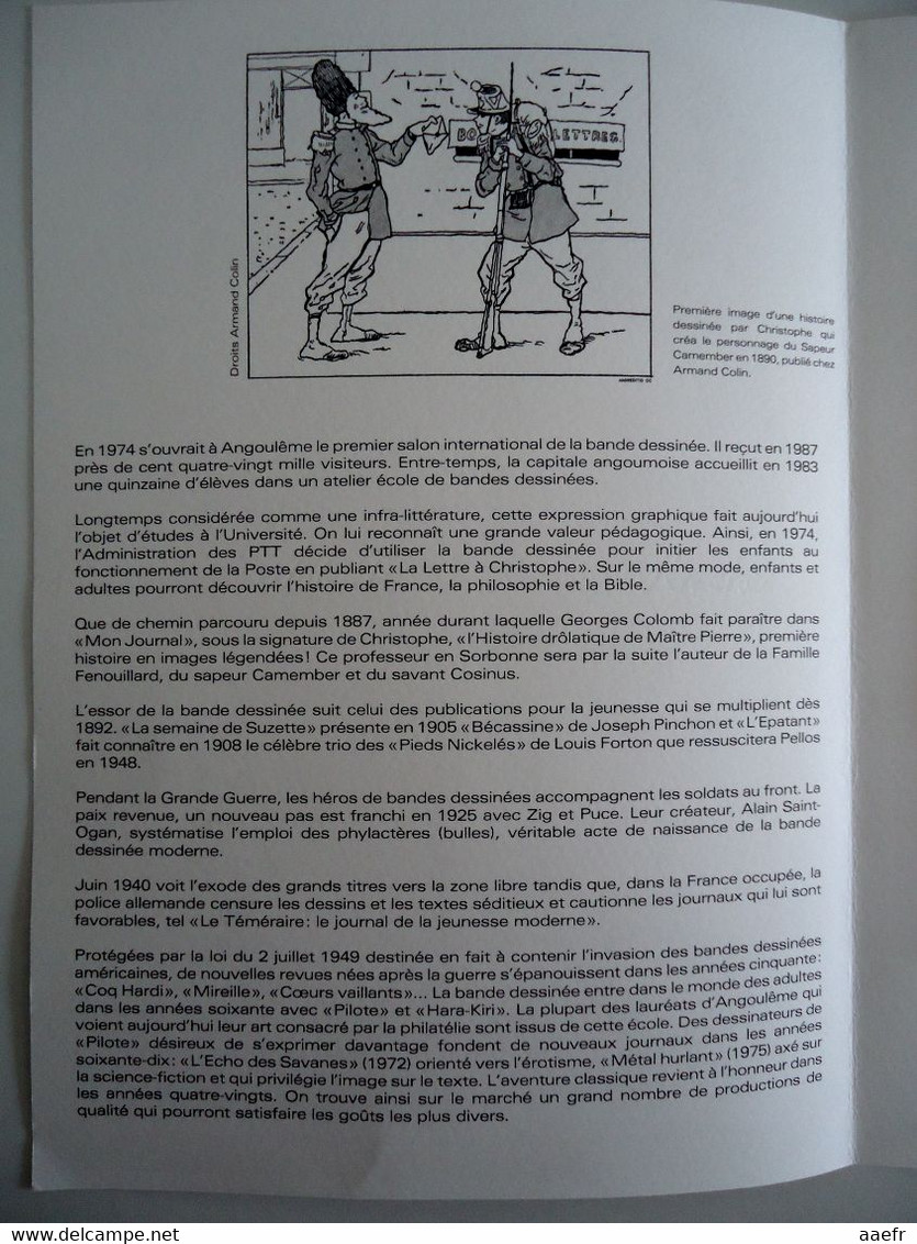 BD, Bandes Dessinées - Petit Lot De 55° - Document 03-88 - Flamme Angoulême - Tintin - Le Chat - Cubitus - Lucky Luke... - Vrac (max 999 Timbres)