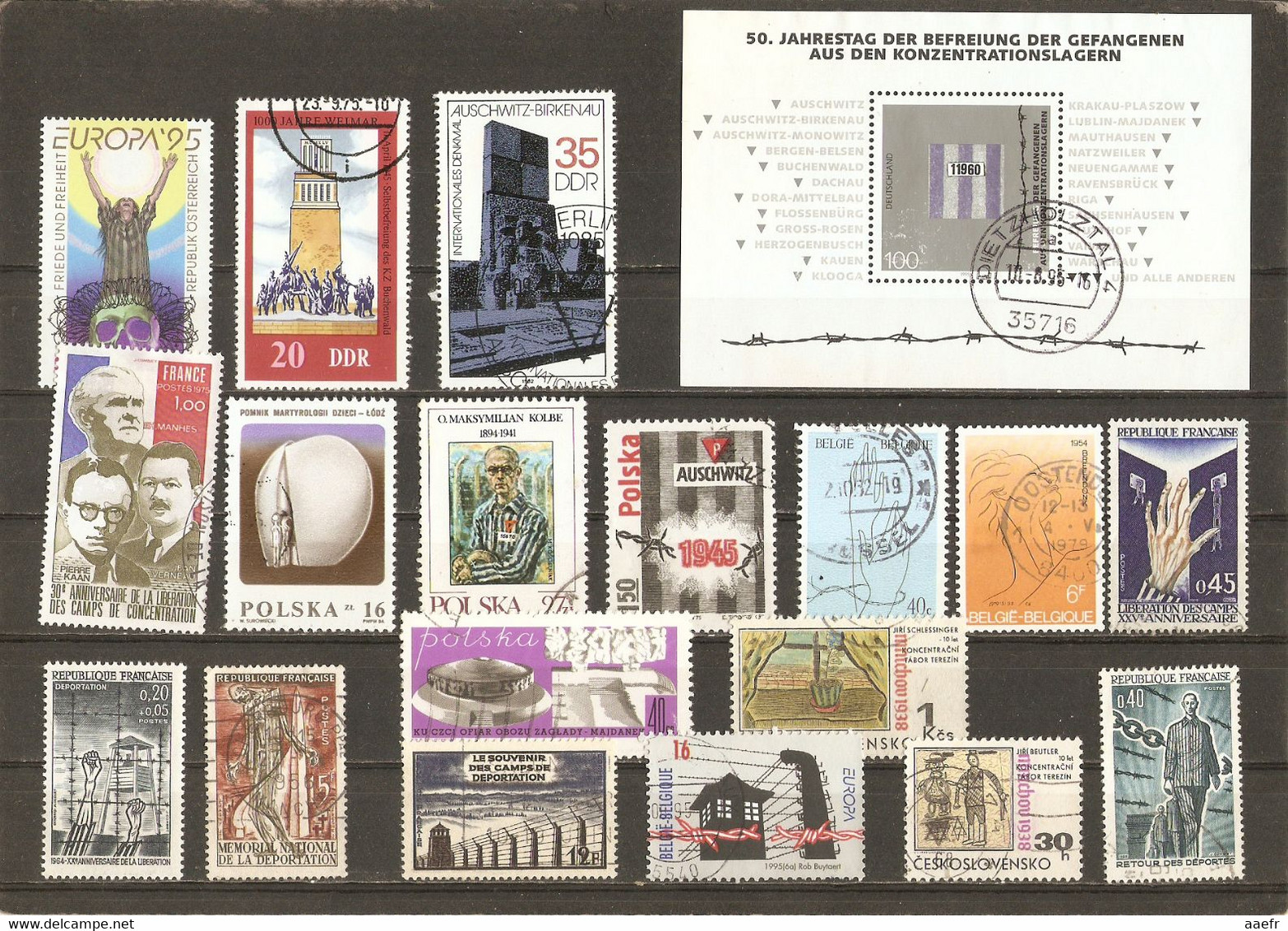 Libération Des Camps De Concentration - Petit Lot De 19° - Vrac (max 999 Timbres)