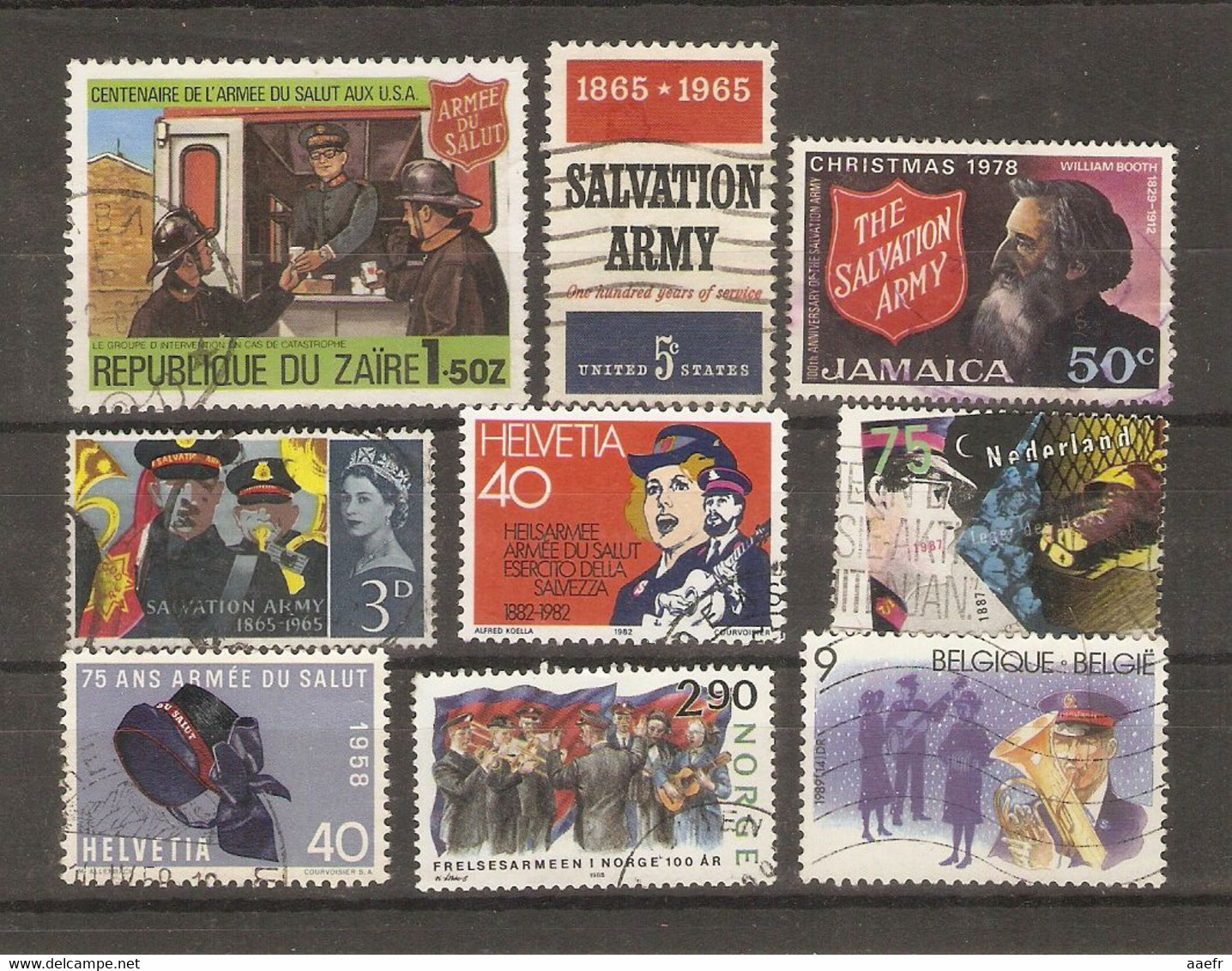 Armée Du Salut - Petit Lot De 9° - Salvation Army - Vrac (max 999 Timbres)