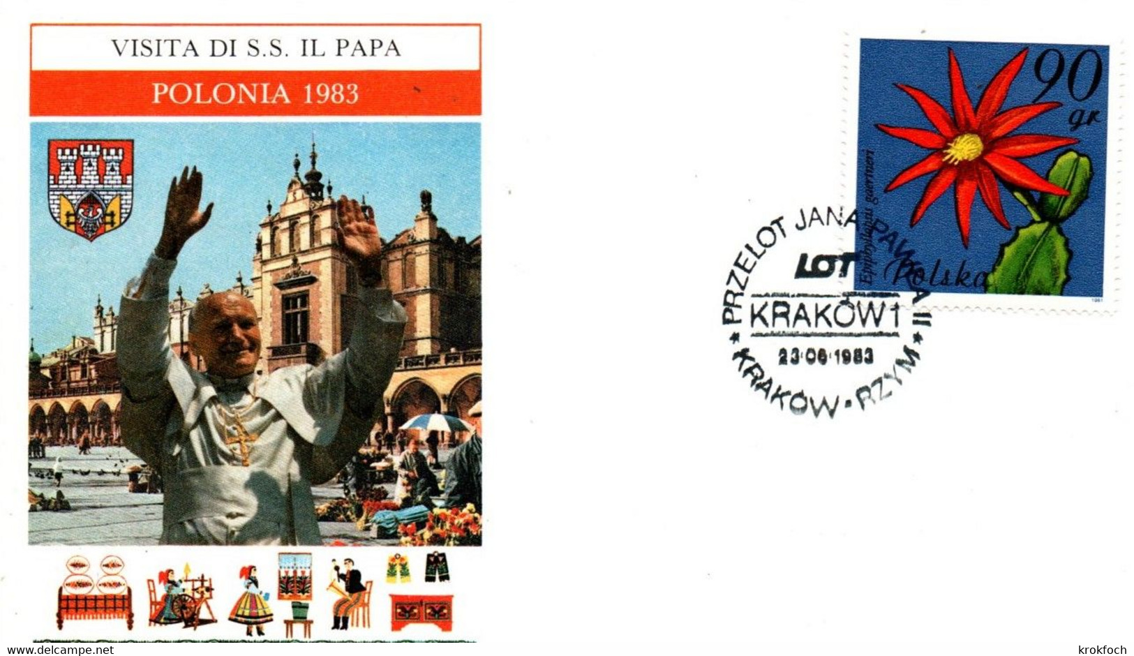 Visite Pape Jana Pawpa Jean-Paul II 1983 - Krakow Cracovie Rzym - JP II - Franking Machines (EMA)