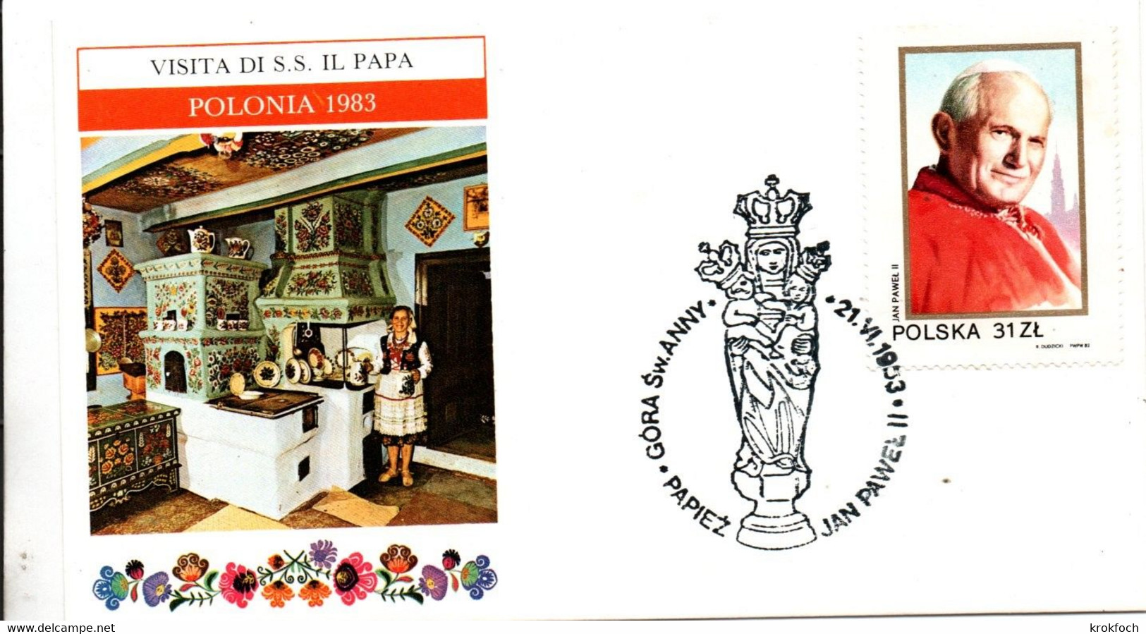 Visite Pape Jana Pawla Pawel Jean-Paul II 1983 - Gora - JP II - Maschinenstempel (EMA)