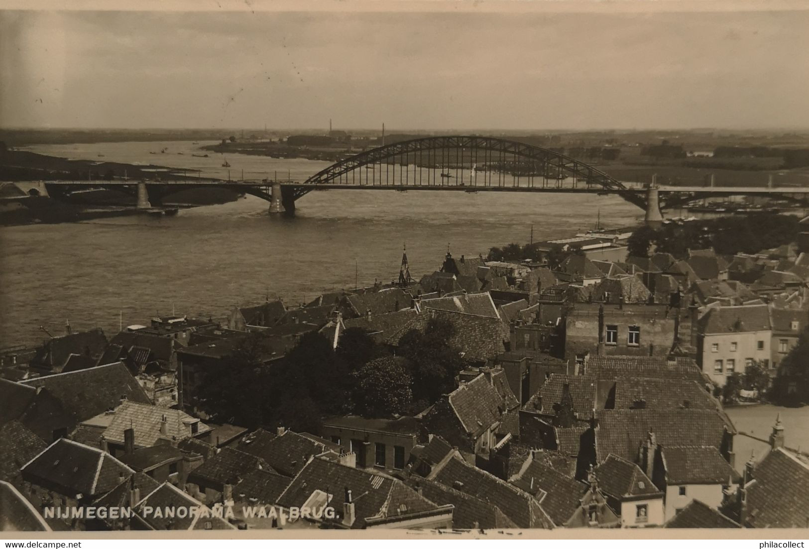 Nijmegen  // Panorama Waalbrug 19?? VanLeer - Nijmegen