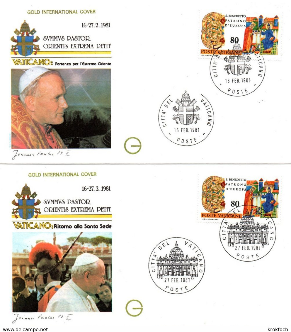 Visite Pape Juan Pablo Jean-Paul II 1981 - Estremo Oriente Extrême-Orient Asie - JP II Vaticano - Macchine Per Obliterare (EMA)