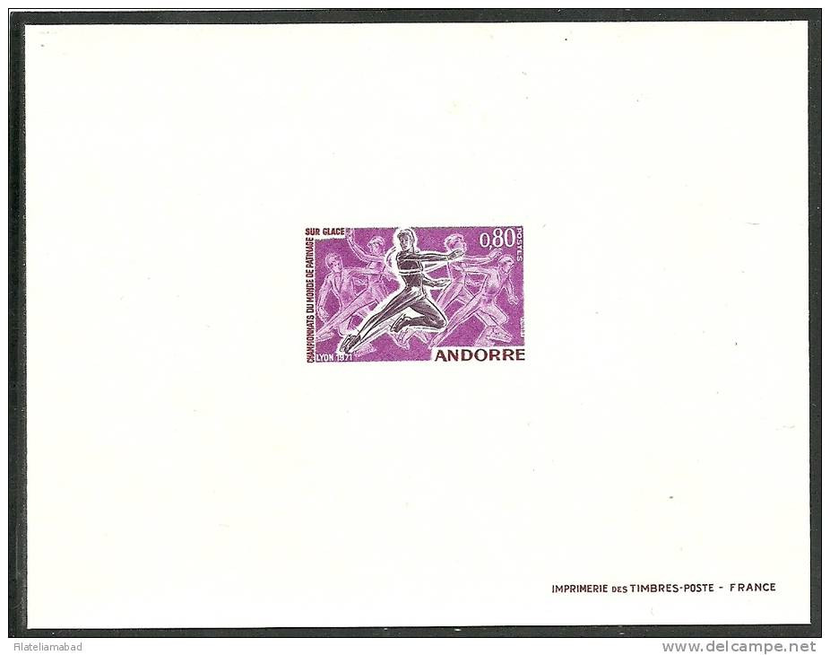 ANDORRA-PRUEBA DE LUJO CORREO FRANCES CATALOGO M. ABAD. Nº 209 - Blocks & Sheetlets