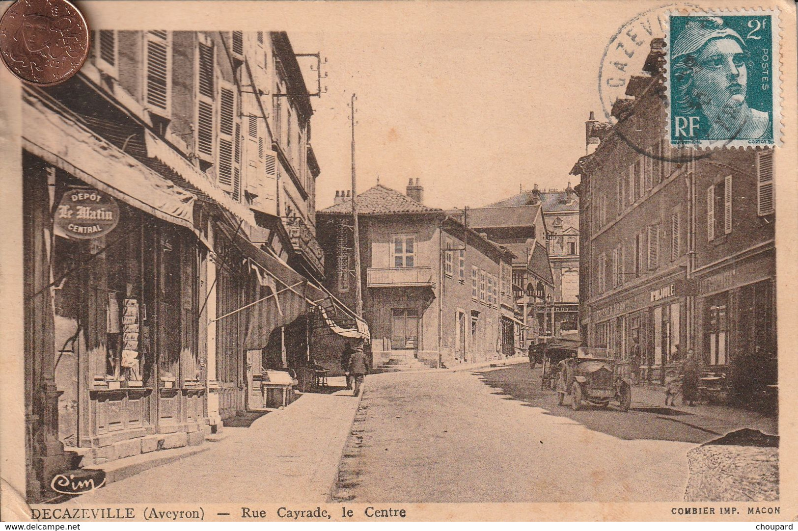 12 - Carte Postale Ancienne De  DECAZEVILLE   Rue Cayrade , Le Centre - Decazeville