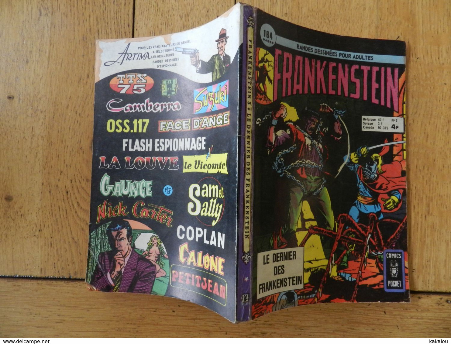 COMICS POCKET / FRANKENSTEIN /n° 3 / 1975 - Frankenstein