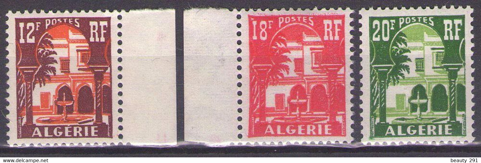 ALGERIA 1956 Mi 350-352  MNH** - Neufs