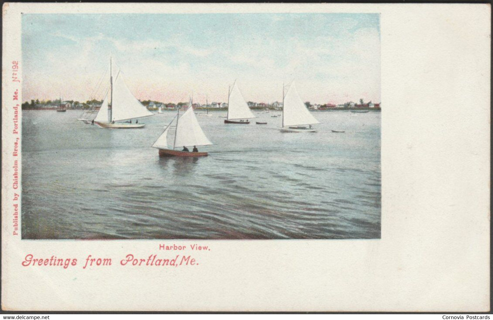 Harbor View, Greetings From Portland, Maine, C.1900-05 - Chisholm Bros Postcard - Portland