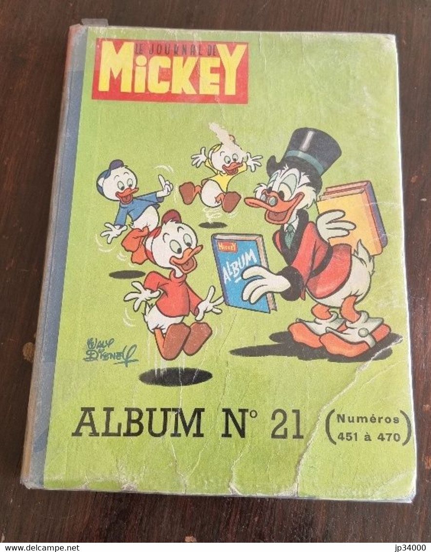 JOURNAL DE MICKEY Album N°21 (numéros 451 à 470) Publié En 1961 - Journal De Mickey
