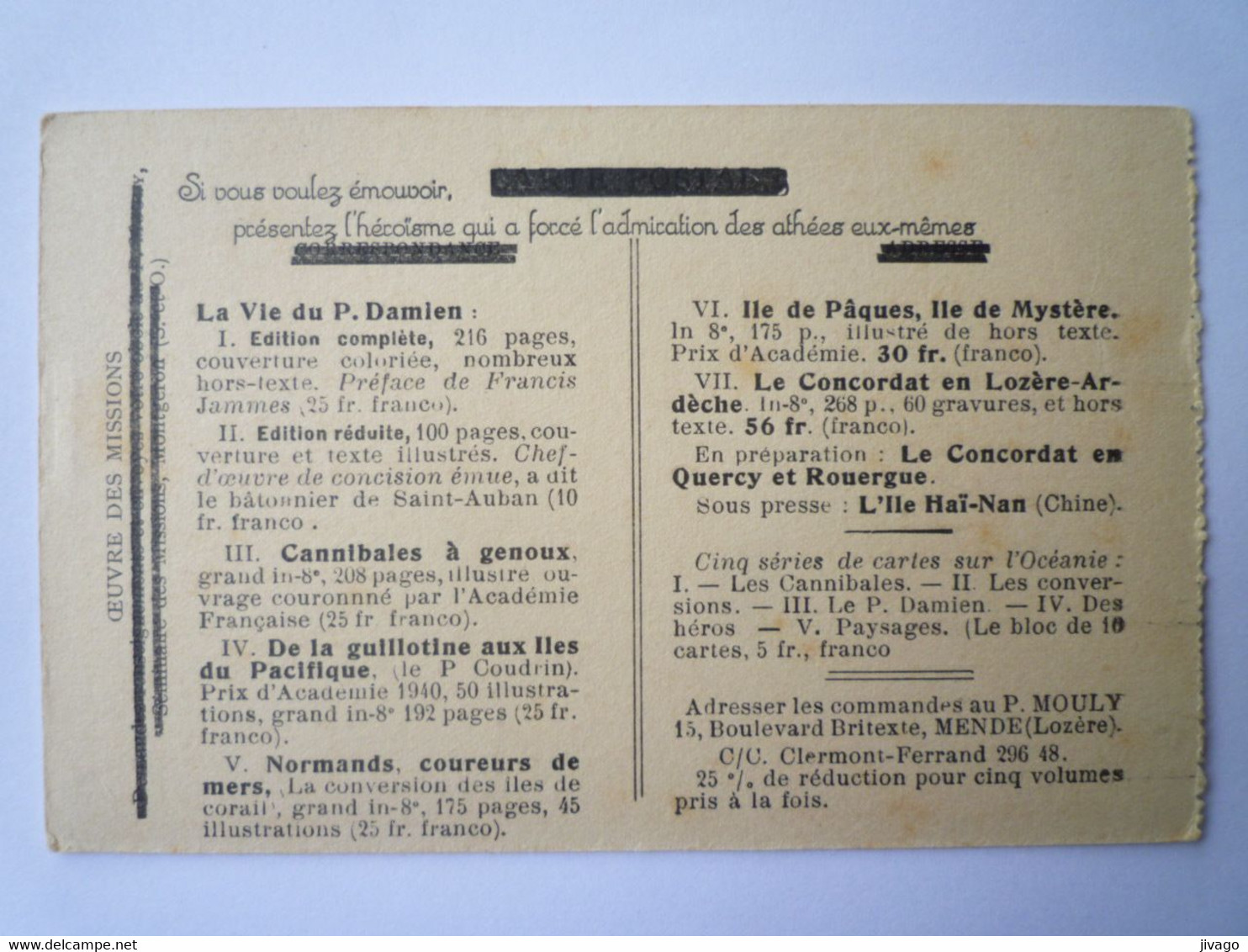 2022 - 4046  ÎLES MARQUISES  :  Le Dernier CANNIBALE Qui Fit Sa 1ère Communion à 75 Ans  (Noël 1913)   XXX - Polynésie Française