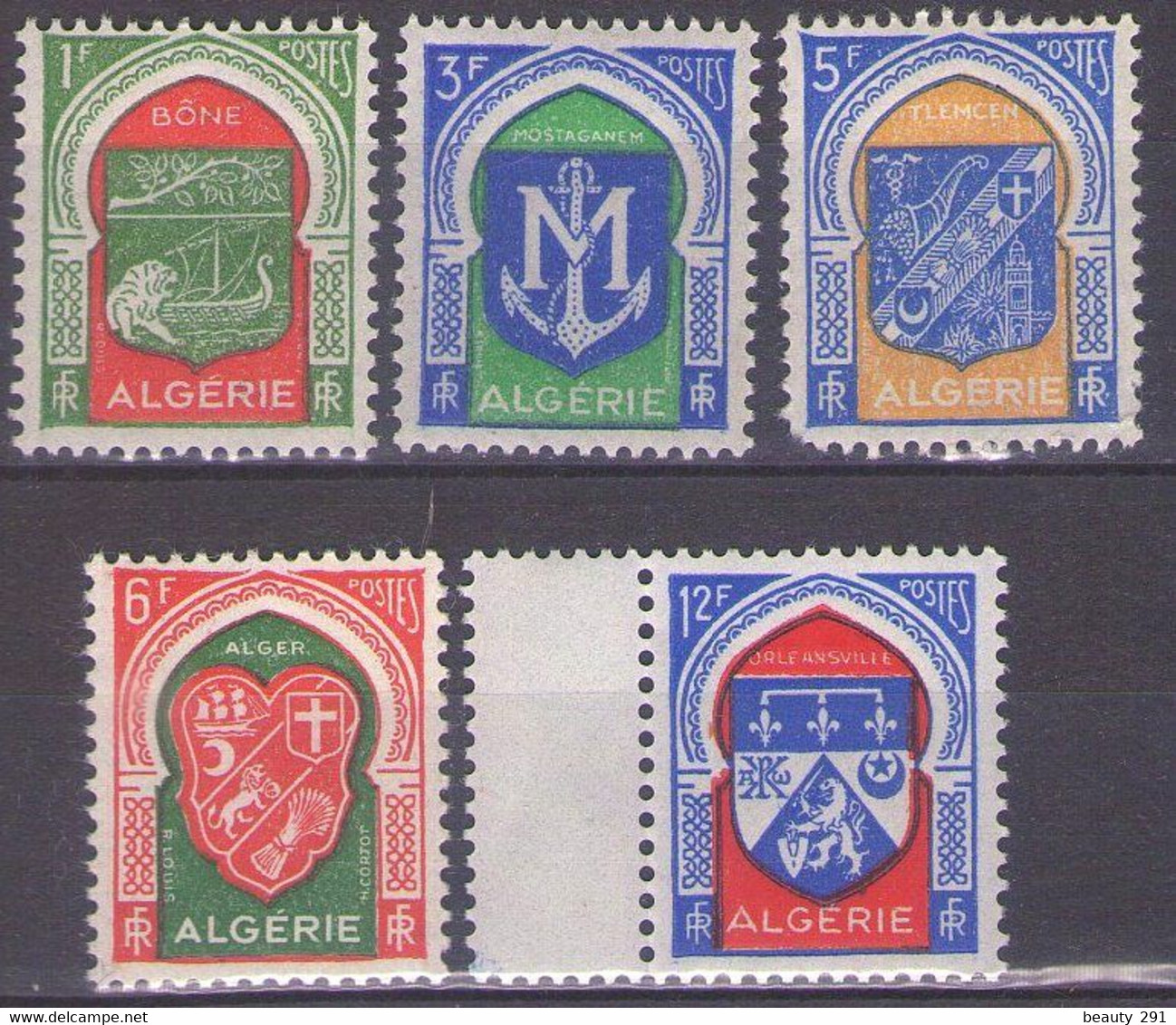 ALGERIA 1956 Mi 355-359 MNH**,MLH* - Neufs