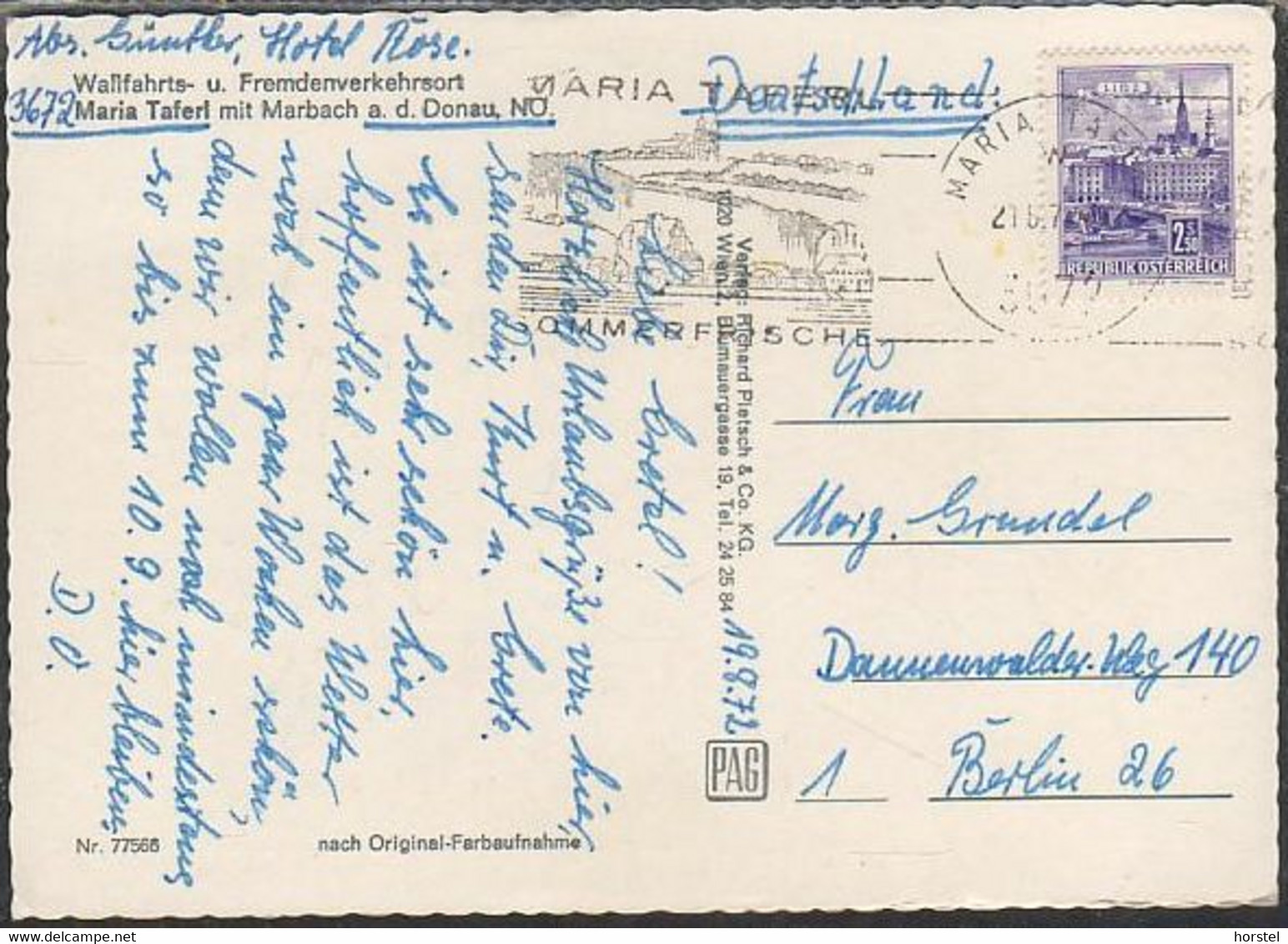 Austria - 3672 Maria Taferl - Mit Marbach - Raddampfer - Nice Stamp - Maria Taferl