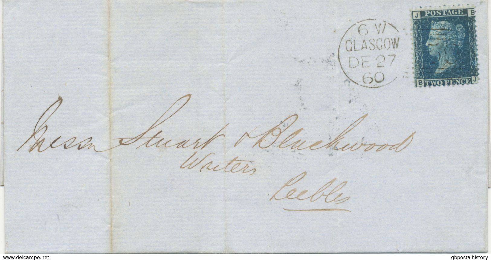 GB „159 / GLASGOW“ Scottish Duplex (6 THIN Bars With Different Length, Time Code „6 W“, Datepart 20mm) On Superb Cover - Lettres & Documents
