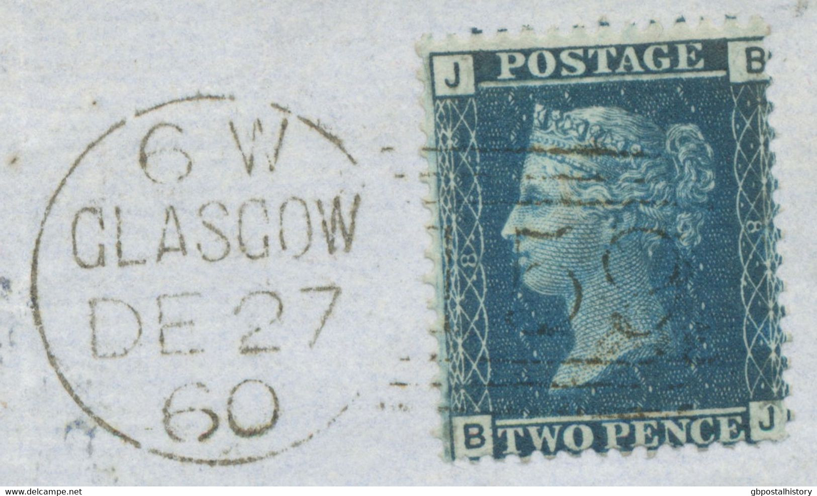 GB „159 / GLASGOW“ Scottish Duplex (6 THIN Bars With Different Length, Time Code „6 W“, Datepart 20mm) On Superb Cover - Storia Postale