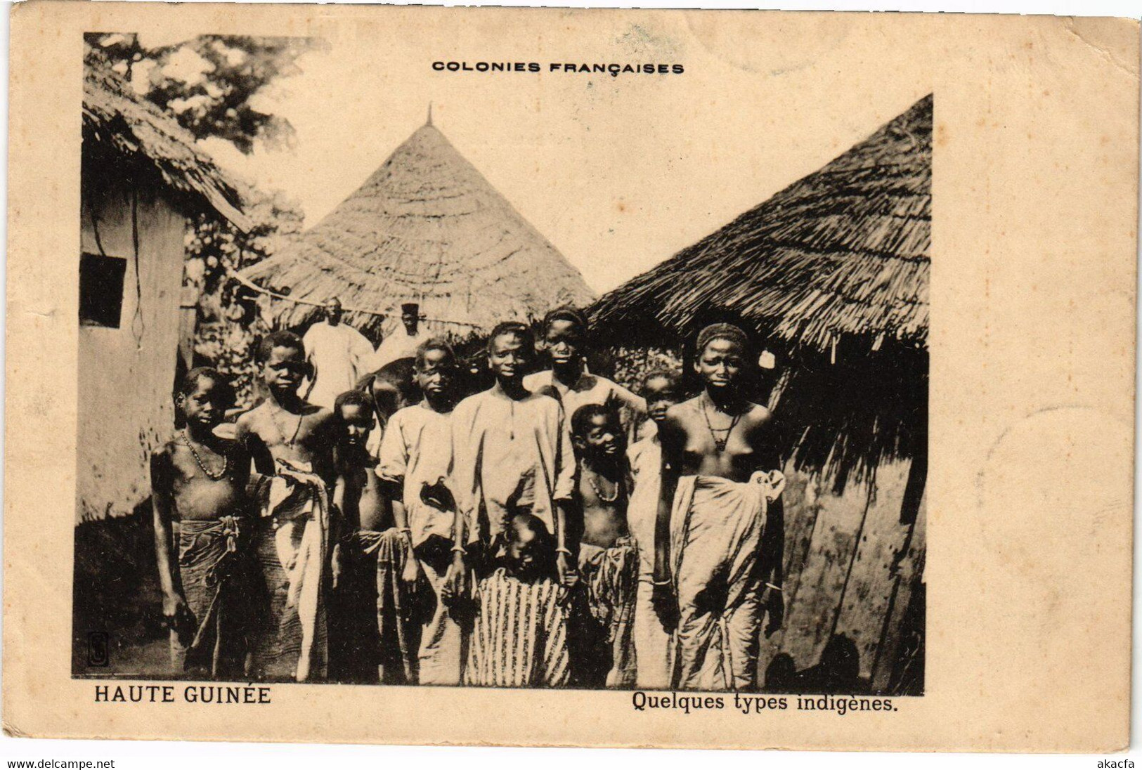 PC HAUTE-GUINEE QQS TYPES INDIGENES ETHNIC TYPES GRENCH GUINEA (a29147) - Guinée Française