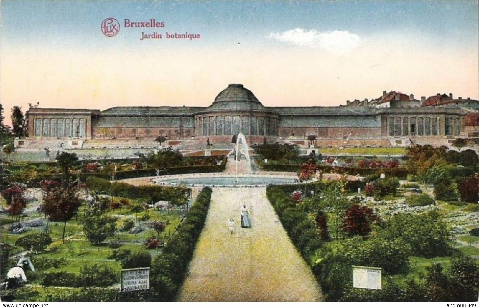 BRUXELLES - Jardin Botanique - Carte Datée De 1919 - Lux, Sér. 126, 5. - Forêts, Parcs, Jardins