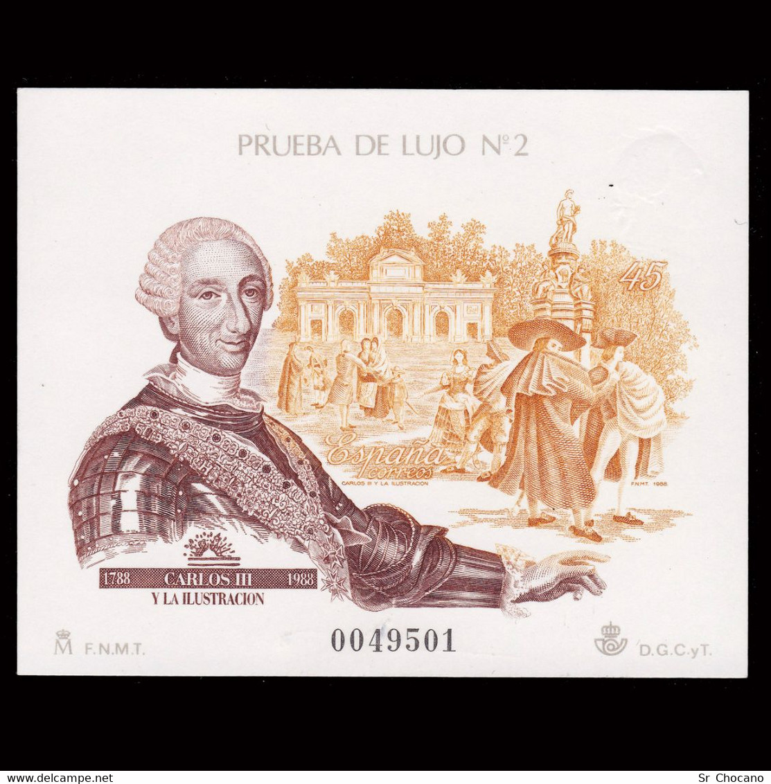 Prueba Oficial.Edifil 17.Carlos III Ilustración.MNH. - Commemorative Panes