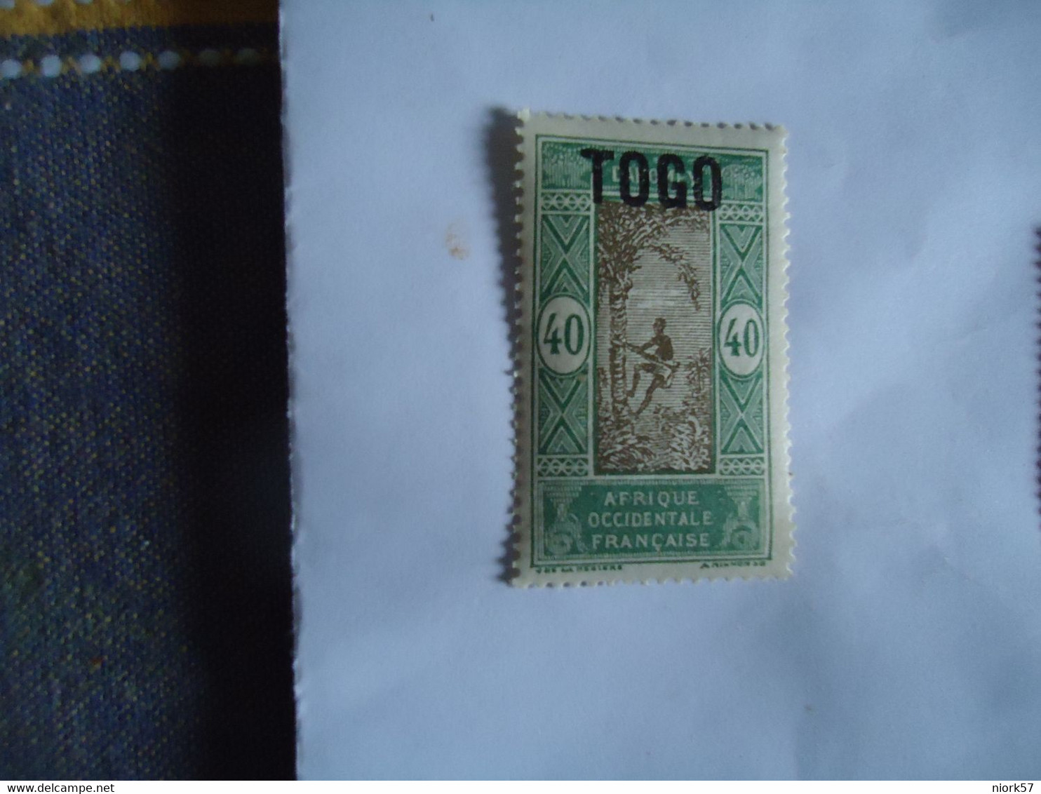 TOGO  FRANCE  COLONIES MLN STAMPS 1921  40C - Other & Unclassified