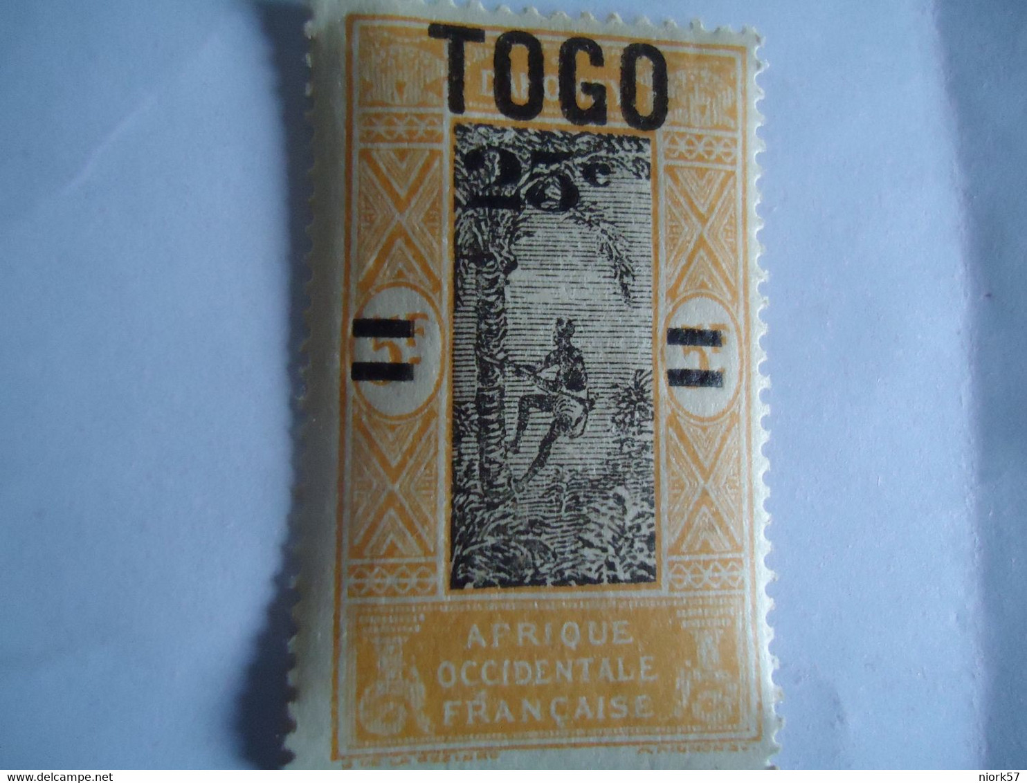 TOGO  FRANCE  COLONIES MLN STAMPS 1922 OVERPRINT  25/5FR - Other & Unclassified