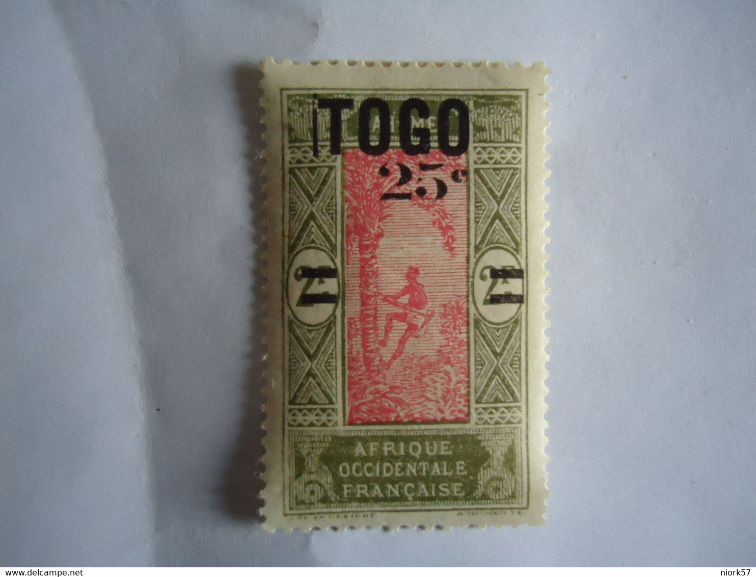 TOGO  FRANCE  COLONIES MLN STAMPS 1922 OVERPRINT  25/2FR - Andere & Zonder Classificatie