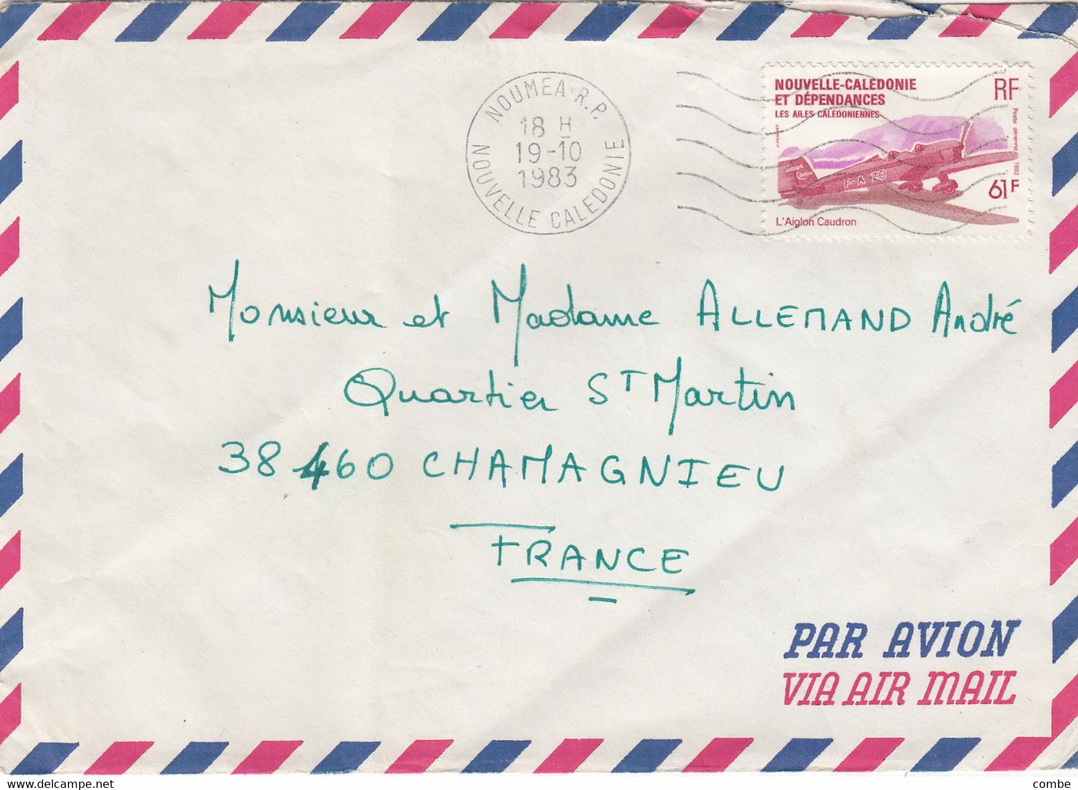 LETTRE. NOUVELLE CALEDONIE. PA N° 231 SEUL - Brieven En Documenten