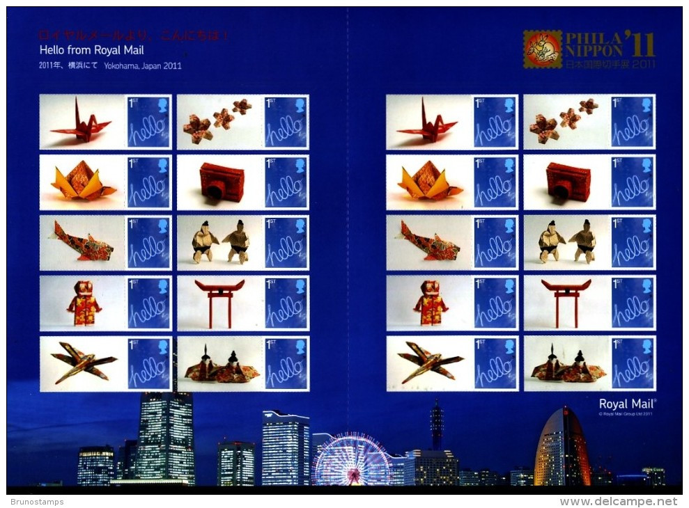 GREAT BRITAIN - 2011  PHILANIPPON  GENERIC SMILERS SHEET   PERFECT CONDITION - Feuilles, Planches  Et Multiples