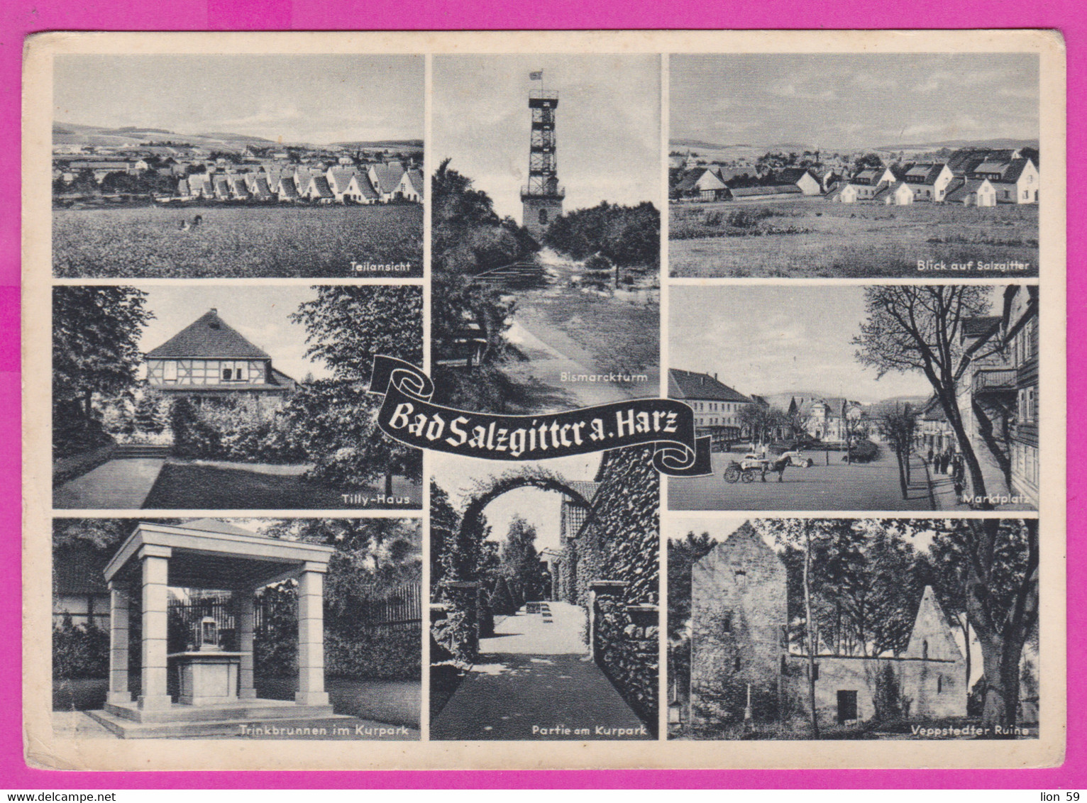 283559 / Germany - Salzgitter-Bad (bis 1951 Salzgitter) (Harz) -Te Ilansicht Tilly Haus Portie Trinkbrunnen Kurpark Turm - Salzgitter