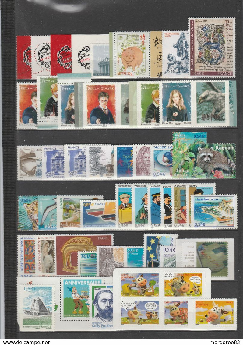 FRANCE ANNEE 2007 COMPLETE 135 TIMBRES AVEC 3998 + 3999 +4024A + 4025A + 4026A - NEUF LUXE - 2000-2009