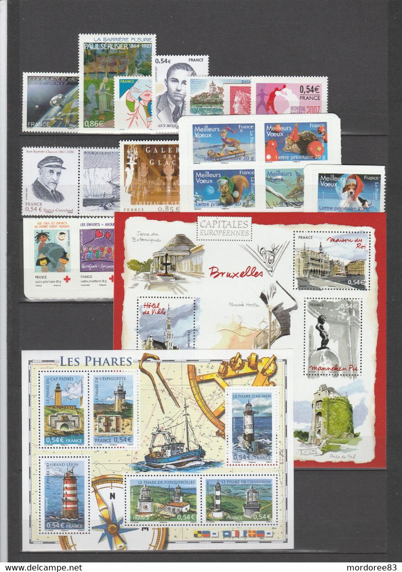 FRANCE ANNEE 2007 COMPLETE 135 TIMBRES AVEC 3998 + 3999 +4024A + 4025A + 4026A - NEUF LUXE - 2000-2009