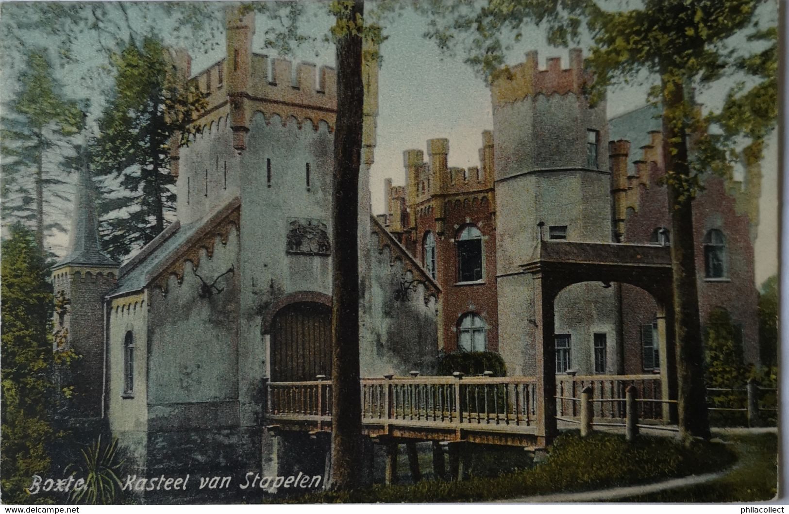 Boxtel (N-Br.) Kasteel Van Stapelen 1908 Met Groot Rond Boxtel - Station - Boxtel