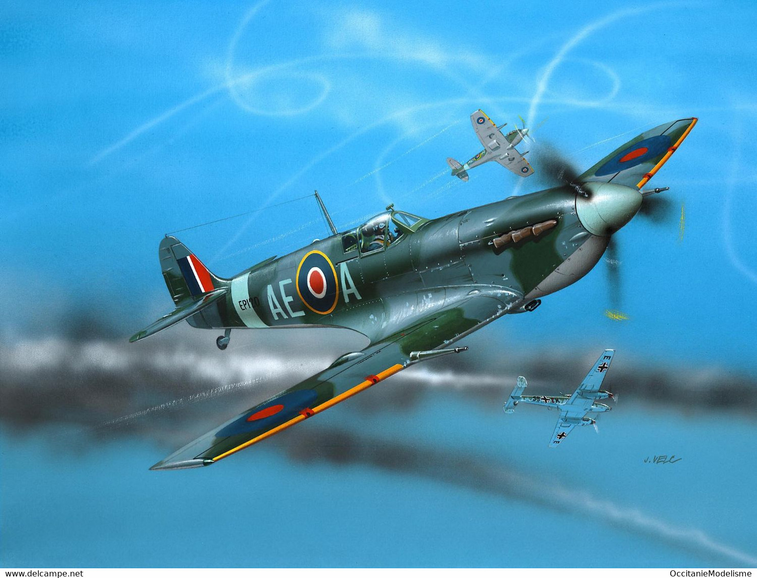 Revell - SUPERMARINE SPITFIRE Mk V Maquette Avion Kit Plastique Réf. 04164 Neuf NBO 1/72 - Vliegtuigen