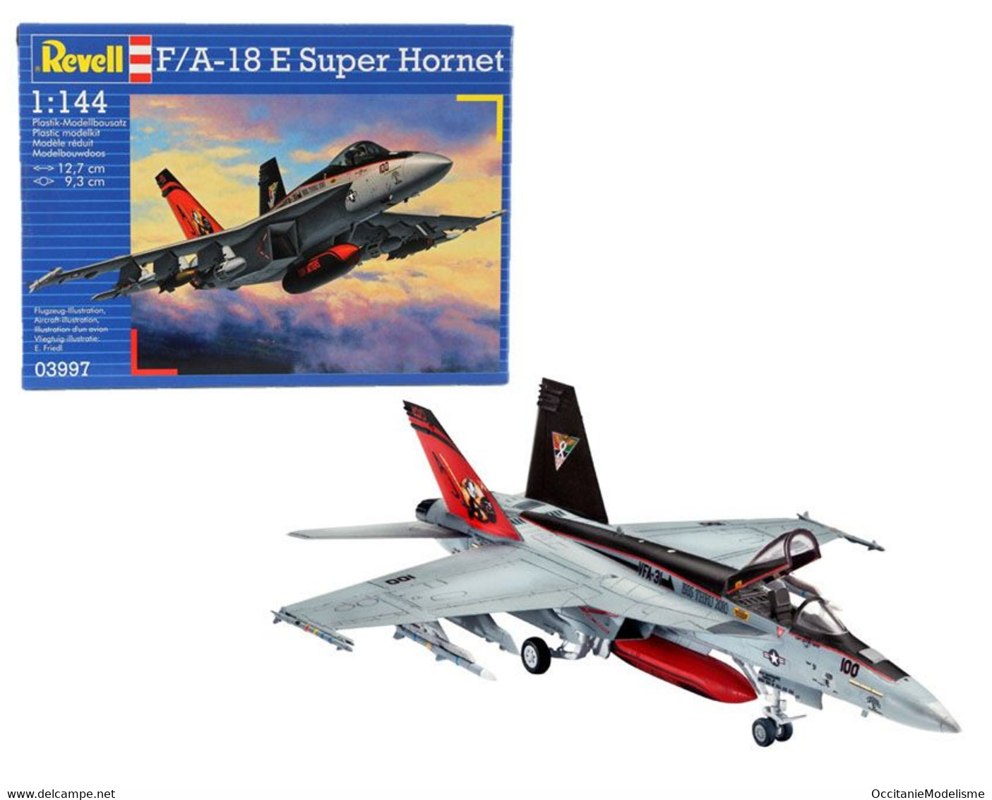 Revell - F/A-18 E Super Hornet US Navy Maquette Avion Kit Plastique Réf. 03997 Neuf NBO 1/144 - Avions