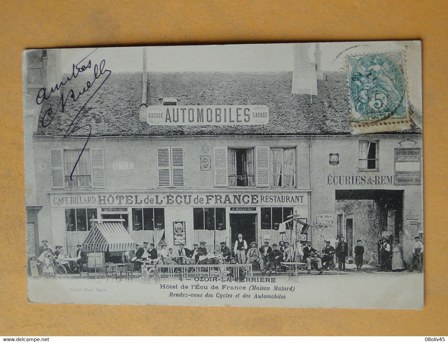 OZOIR La FERRIERE -- Hôtel De L'Ecu De France - Maison Malard - Rendez-vous Des Cycles Et Des Automobiles - TOP ANIMEE - Autres & Non Classés