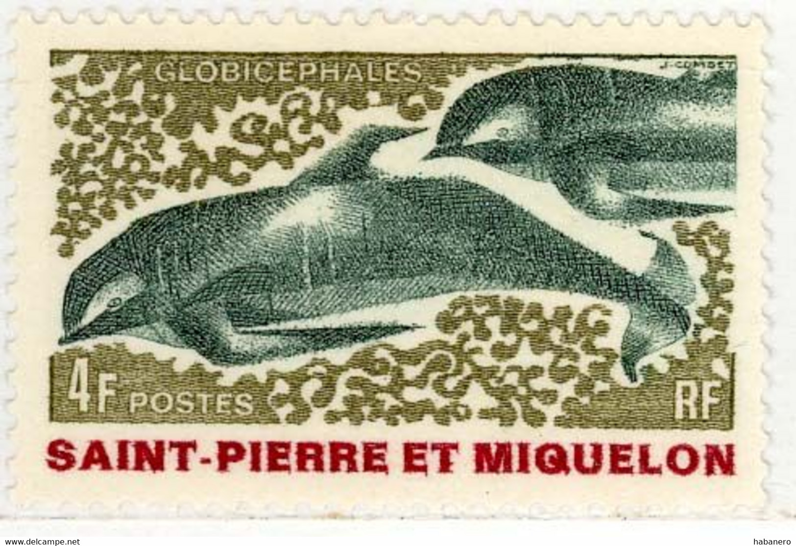 SAINT PIERRE And MIQUELON 1969 Mi 445 PILOT WHALE MINT STAMP ** - Gebruikt