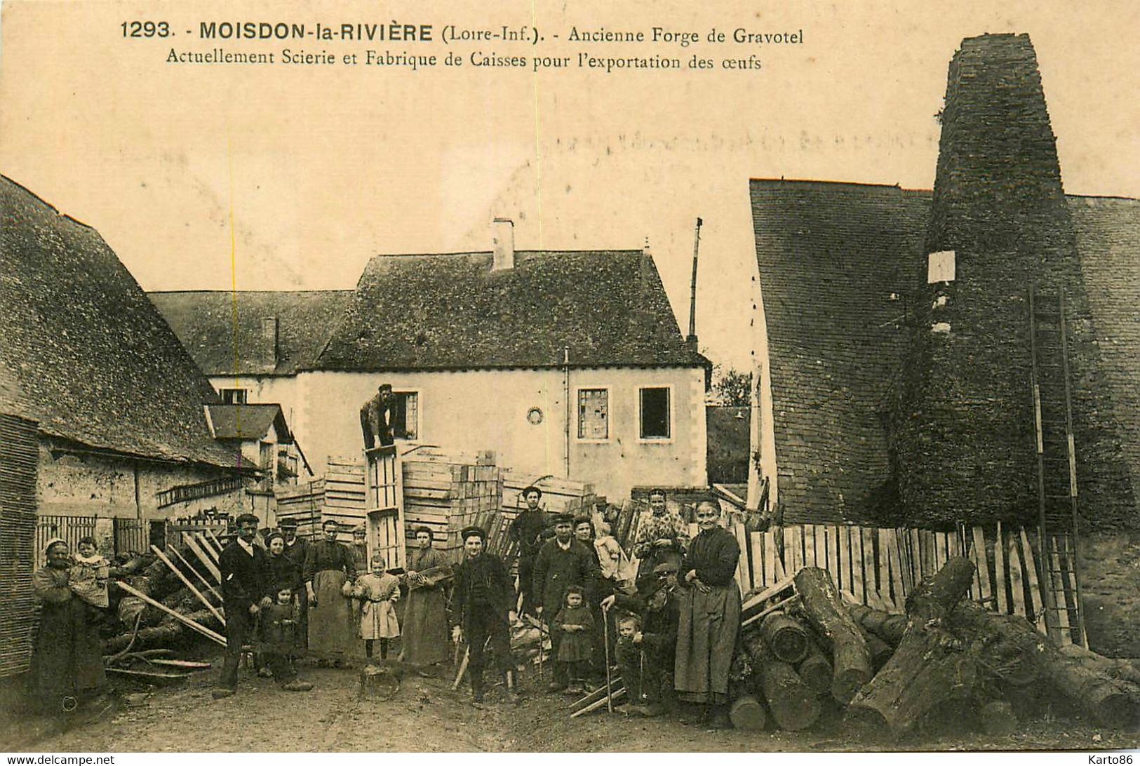 Moisdon La Rivière * Ancienne Forge De Gravotel * Actuellement Scierie Et Fabrique De Caisses Pour Exportation Oeufs - Moisdon La Riviere